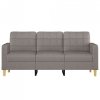 Sofa 3-osobowa, kolor taupe, 180 cm, tapicerowana tkaniną