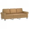 Sofa 3-osobowa, brązowa, 180 cm, tapicerowana aksamitem