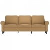 Sofa 3-osobowa, brązowa, 180 cm, tapicerowana aksamitem