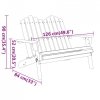 Ławka ogrodowa Adirondack, 126 cm, lite drewno akacjowe