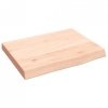 Półka, 40x30x(2-4) cm, surowe lite drewno dębowe