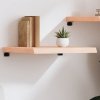 Półka, 60x50x(2-6) cm, surowe lite drewno dębowe