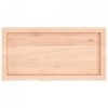 Półka, 80x40x(2-6) cm, surowe lite drewno dębowe