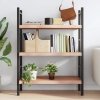 Półka, brązowa, 80x40x(2-6) cm, lakierowane lite drewno dębowe