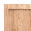 Półka, brązowa, 80x50x(2-4) cm, lakierowane lite drewno dębowe
