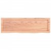Półka, brązowa, 100x30x(2-4) cm, lakierowane lite drewno dębowe