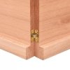 Półka, brązowa, 140x60x(2-4) cm, lakierowane lite drewno dębowe