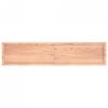 Półka, brązowa, 180x40x(2-6) cm, lakierowane lite drewno dębowe
