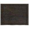 Półka, ciemnobrązowa, 80x60x(2-4) cm, wykończone drewno dębowe