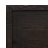 Półka, ciemnobrązowa, 120x30x(2-6) cm, wykończone drewno dębowe