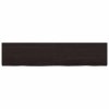 Półka, ciemnobrązowa, 180x40x(2-6) cm, wykończone drewno dębowe