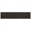 Półka, ciemnobrązowa, 180x40x(2-6) cm, wykończone drewno dębowe