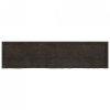Półka, ciemnobrązowa, 200x50x(2-6) cm, wykończone drewno dębowe