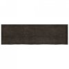 Półka, ciemnobrązowa, 200x60x(2-6) cm, wykończone drewno dębowe