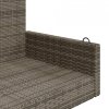 Ławka bujana, szara, 119x56x48 cm, polirattan