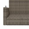 Ławka bujana, szara, 119x56x48 cm, polirattan