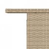 Stół ogrodowy, beżowy, 100x55x73 cm, polirattan i akacja