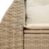 Sofa ogrodowa z poduszkami, 2-osobowa, beż, polirattan