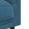 Sofa 2-osobowa z poduszkami, niebieska, aksamit