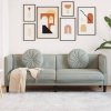 Sofa 3-osobowa z poduszkami, jasnoszara, aksamit