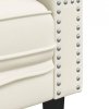 Fotel Chesterfield, kremowy, tapicerowany aksamitem
