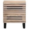 Szafki nocne, 2 szt., 40x34x46 cm, bielone drewno mango