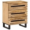 Szafka nocna, 50x34x62 cm, surowe drewno mango