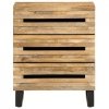 Szafka nocna, 50x34x62 cm, surowe drewno mango