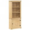 Kredens Corona, 74x38x170 cm, lite drewno sosnowe
