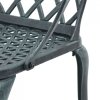 Krzesła ogrodowe 2 szt., zielone, odlewane aluminium