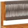 Sofa ogrodowa z poduszkami, 2-osobowa, lite drewno akacjowe