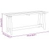 ławka ogrodowa  Akacja 119x35x47 cm Lite drewno sosnowe