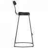 Hokery barowe 2 szt. Czarny 49x43x103 cm Drewno lite Mango
