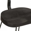 Hokery barowe 2 szt. Czarny 49x43x79 cm Drewno lite Mango