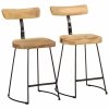 Hokery barowe 2 szt. 49x43x79 cm Drewno lite Mango