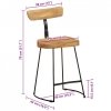 Hokery barowe 2 szt. 49x43x79 cm Drewno lite Mango