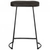 Hokery barowe 2 szt. Czarny 45x40x62 cm Drewno lite Mango