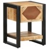 Szafka nocna, 35x34x45 cm, surowe drewno mango