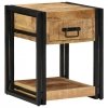 Szafki nocne, 2 szt., 40x40x50 cm, lite drewno surowe mango