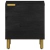 Szafki nocne, czarne, 2 szt., 40x33x46 cm, lite drewno mango