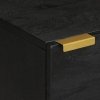 Szafki nocne, czarne, 2 szt., 40x33x46 cm, lite drewno mango