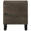 Szafki nocne, czarne, 2 szt., 40x33x46 cm, lite drewno mango