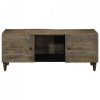 Stolik kawowy Jasnoszary 100x54x40 cm Drewno lite Mango