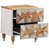 Szafki nocne, 2 szt., 40x33,5x46 cm, lite drewno mango