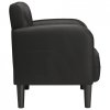 Sofa Fotel z Podłokietnikami Czarny 54 cm Skóra ekologiczna