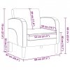 Sofa Fotel z Podłokietnikami Czarny 54 cm Skóra ekologiczna