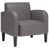 Sofa Fotel z Podłokietnikami Szary 54 cm Skóra ekologiczna