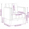 Sofa Fotel z Podłokietnikami Jasnoszary 53 cm Tkanina