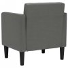 Sofa Fotel z Podłokietnikami Ciemnoszary 53 cm Tkanina