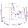 Sofa Fotel z Podłokietnikami Jasnożółty 53 cm Tkanina
